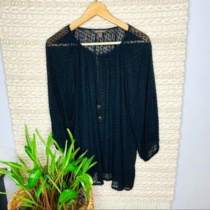 Tommy Bahama Semi Sheer Tassel Blouse